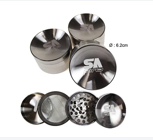 Stone Age Pro 4-Piece 60mm Grinder - Gun Metal