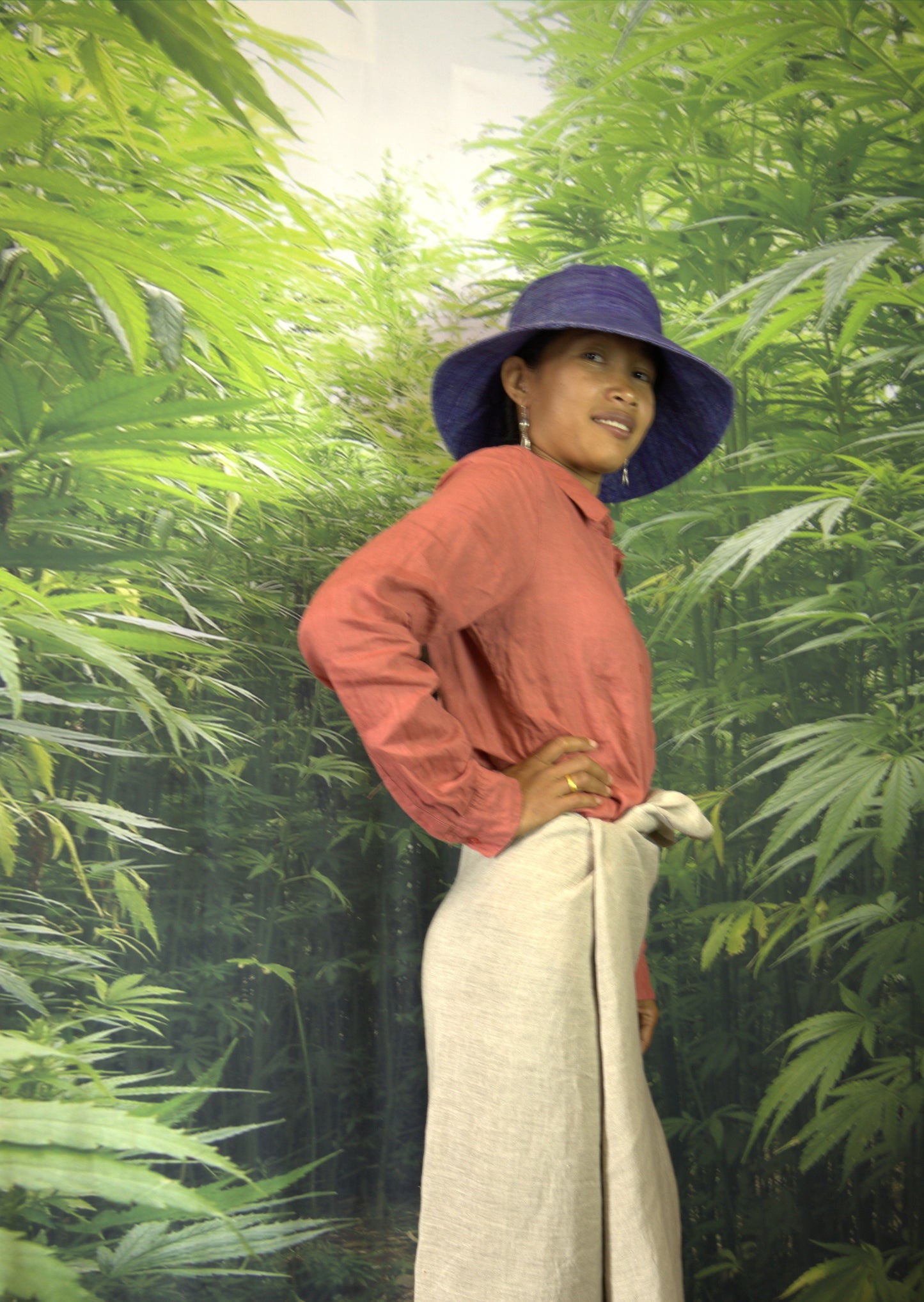 Handwoven Cambodian Hemp Sarongs/Fabric - Natural