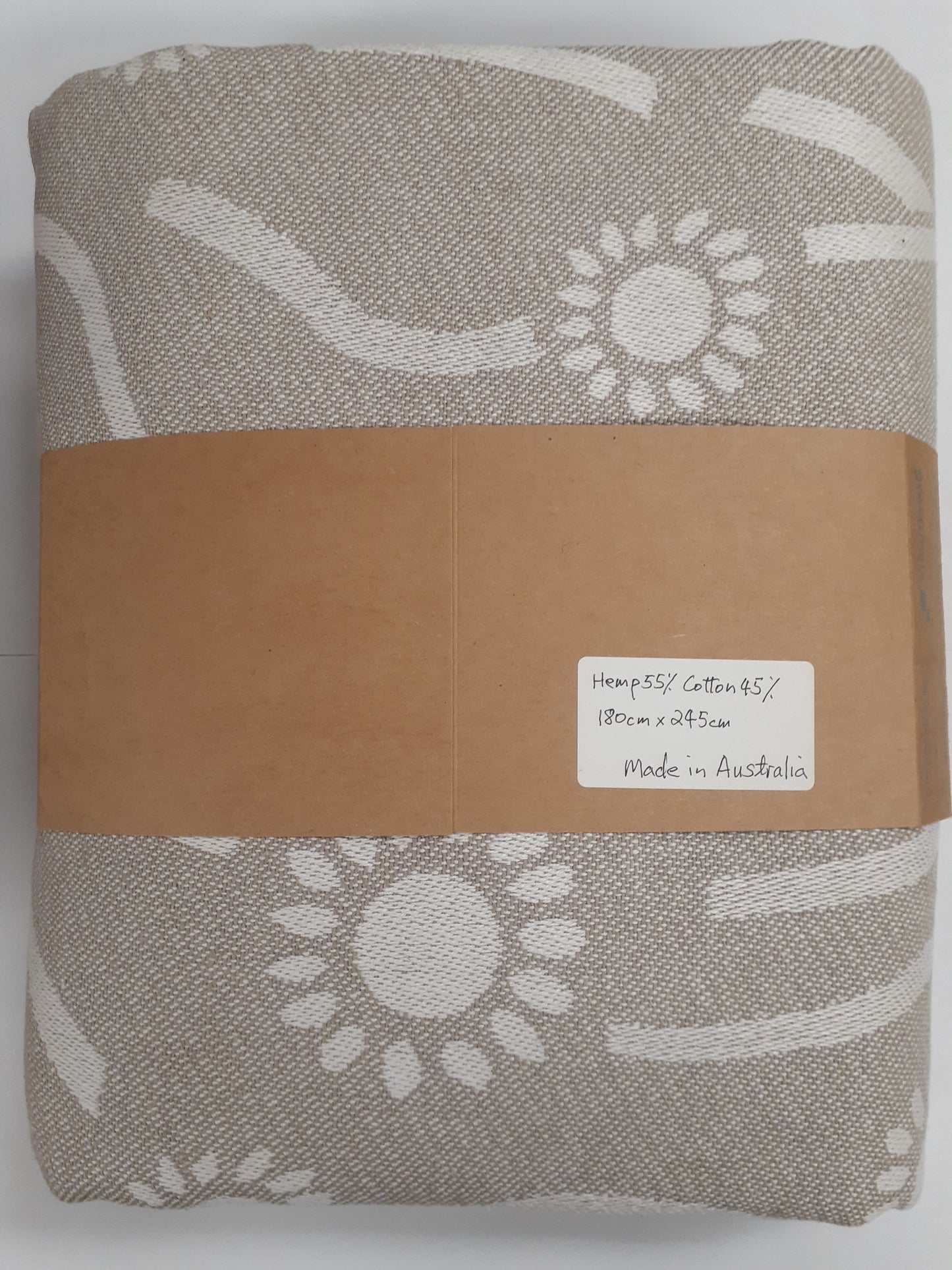 Queen Sized Hemp Throw - Brown