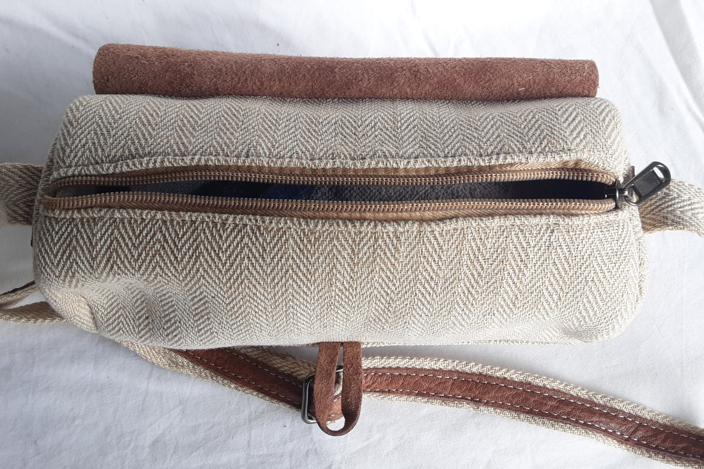 Hemp and Leather Bag