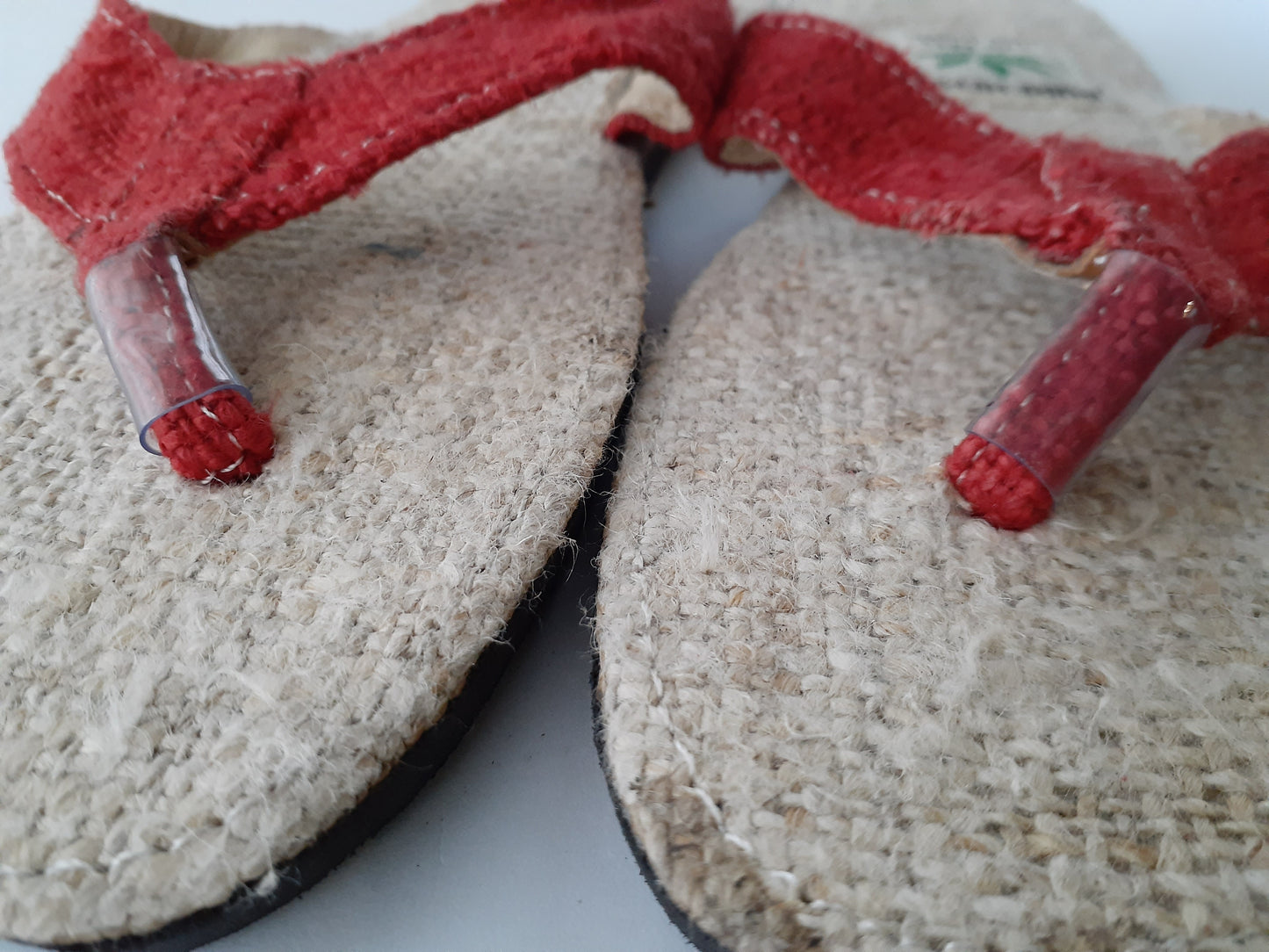 Handmade Colorful Nepalese Hemp Sandals / Thongs / Slides / Flip-flops / Jandals - Brick Red 