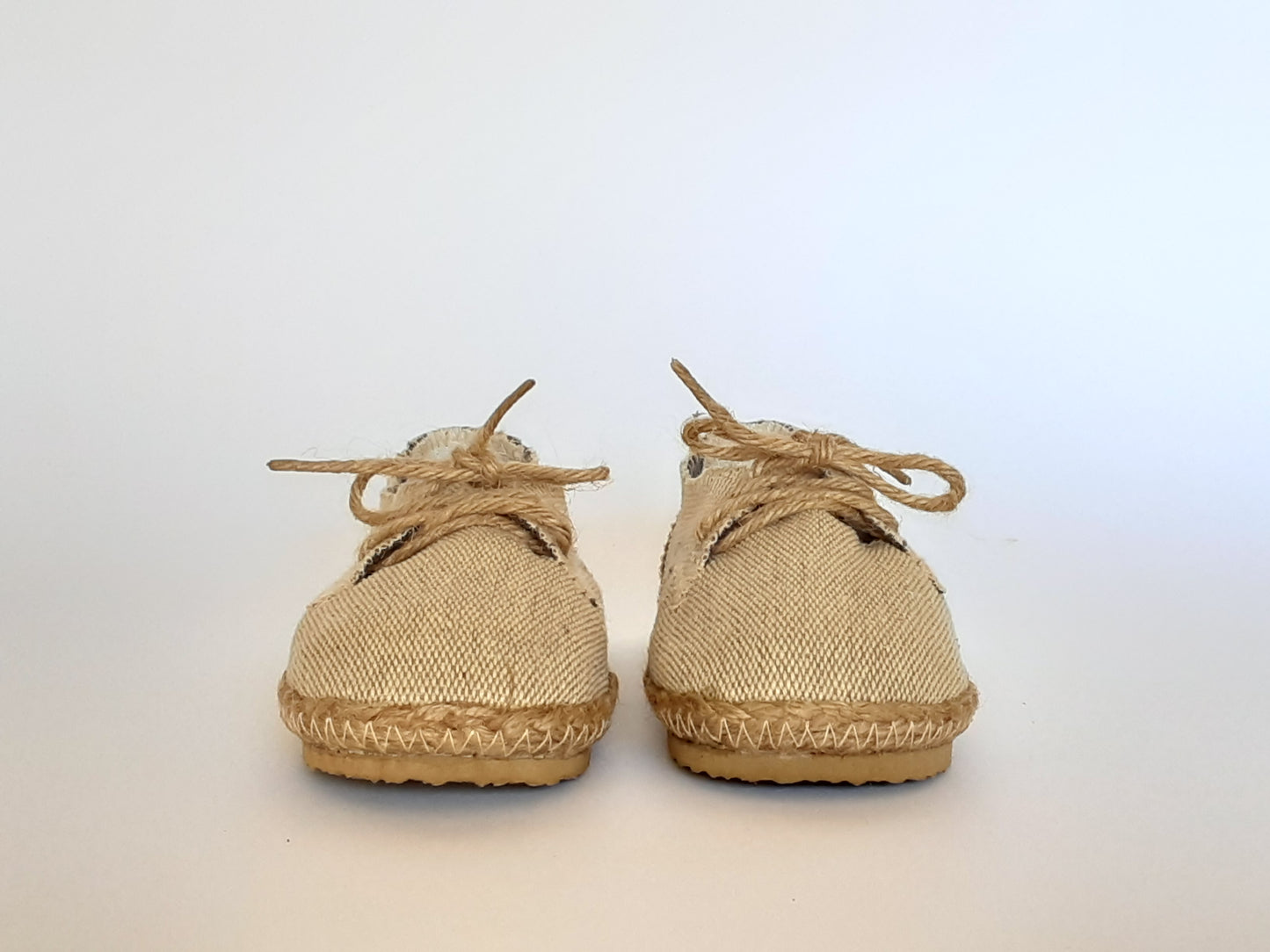 Children's Handmade Hemp Lace-up Shoes / Natural