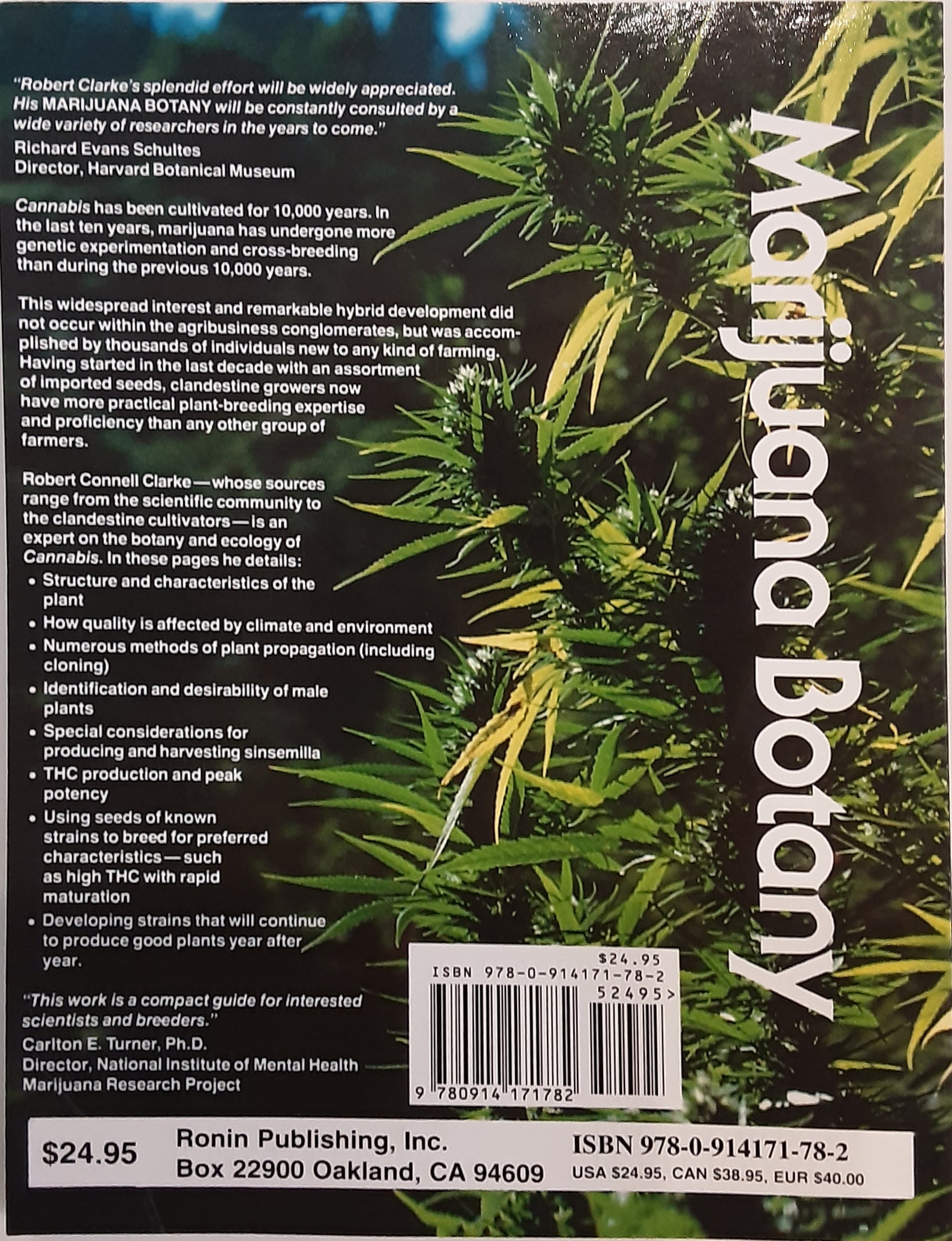 Marijuana Botany by Robert Connell Clarke
