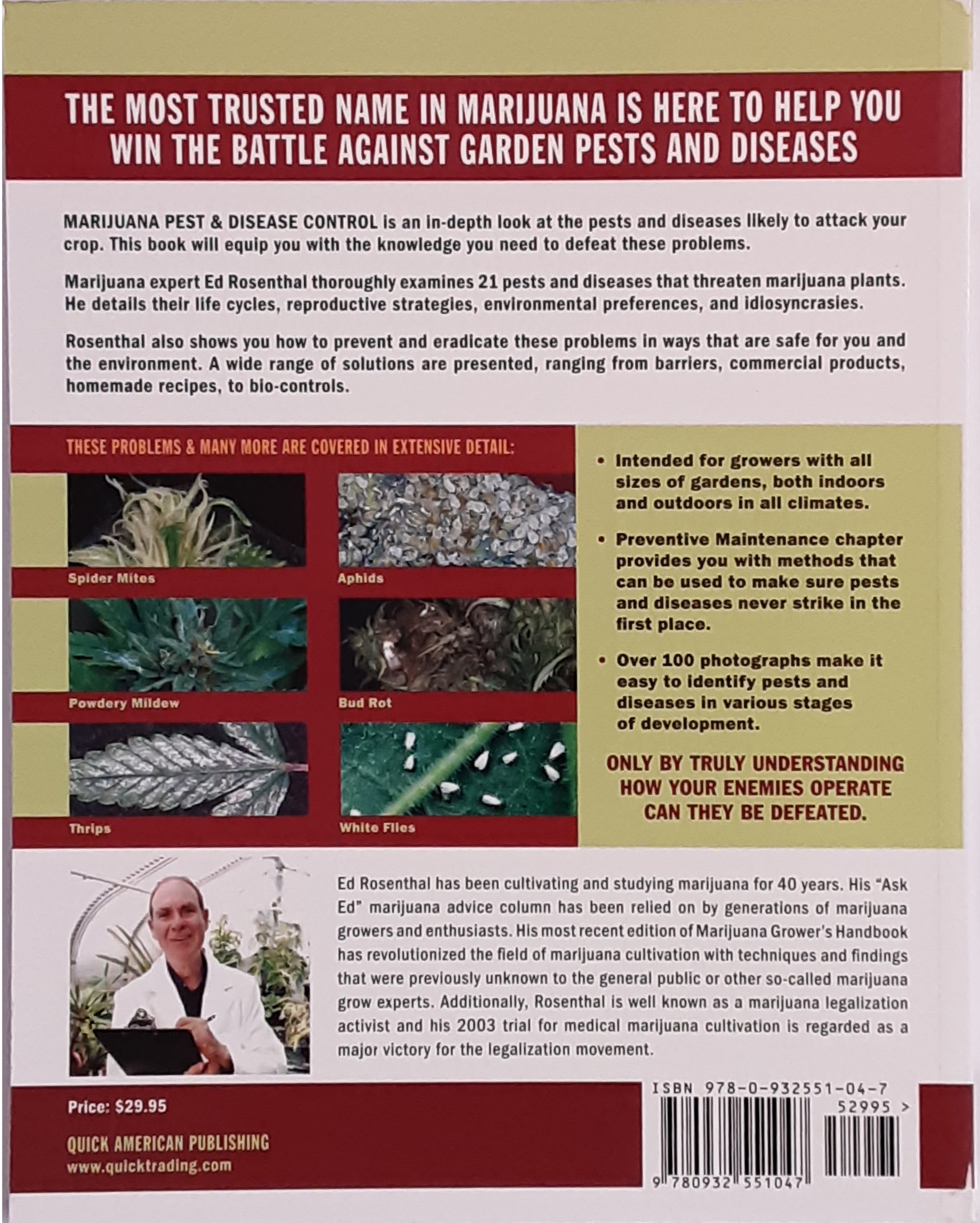 Marijuana Pest & Disease Control by Ed Rosenthal